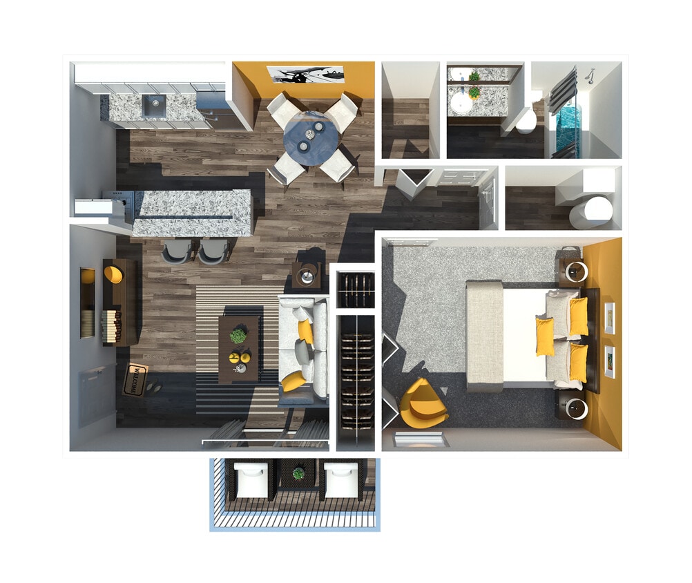 Floor Plan - One Bedroom  | One Bathroom
