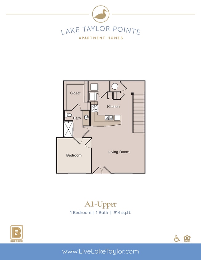 Floor Plan - Join Our One Bedroom Waitlist!