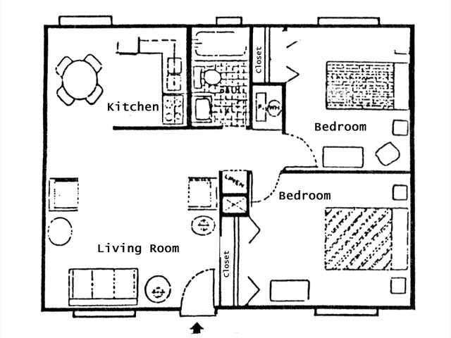 2 Bedroom - Grey Brick