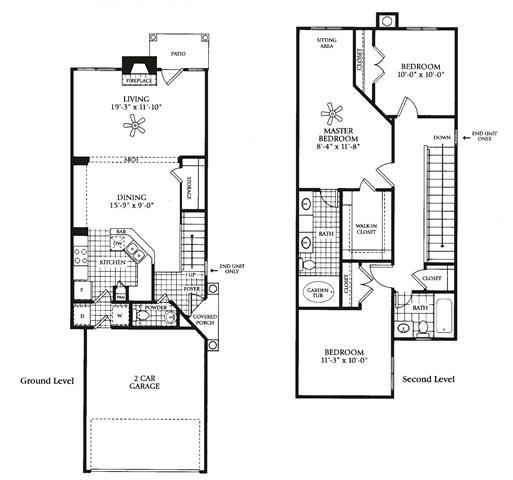 Floor Plan - C8AG - Attached Garage Columbia  (Townhome)