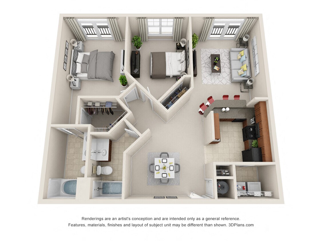Floor Plan - Village Green Flats 1112