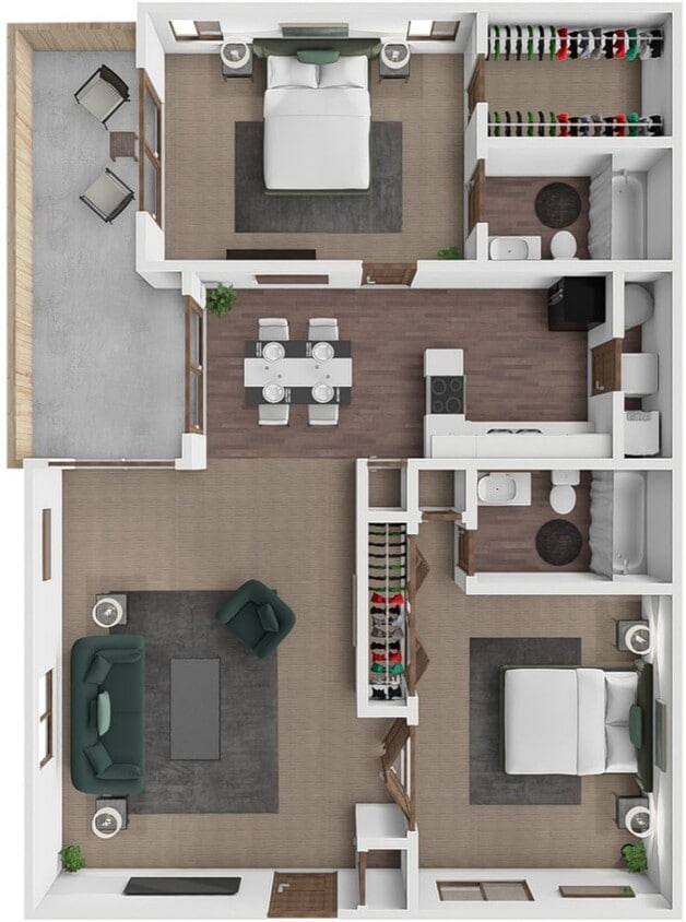 Floor Plan - Pyrenean  2 bedroom