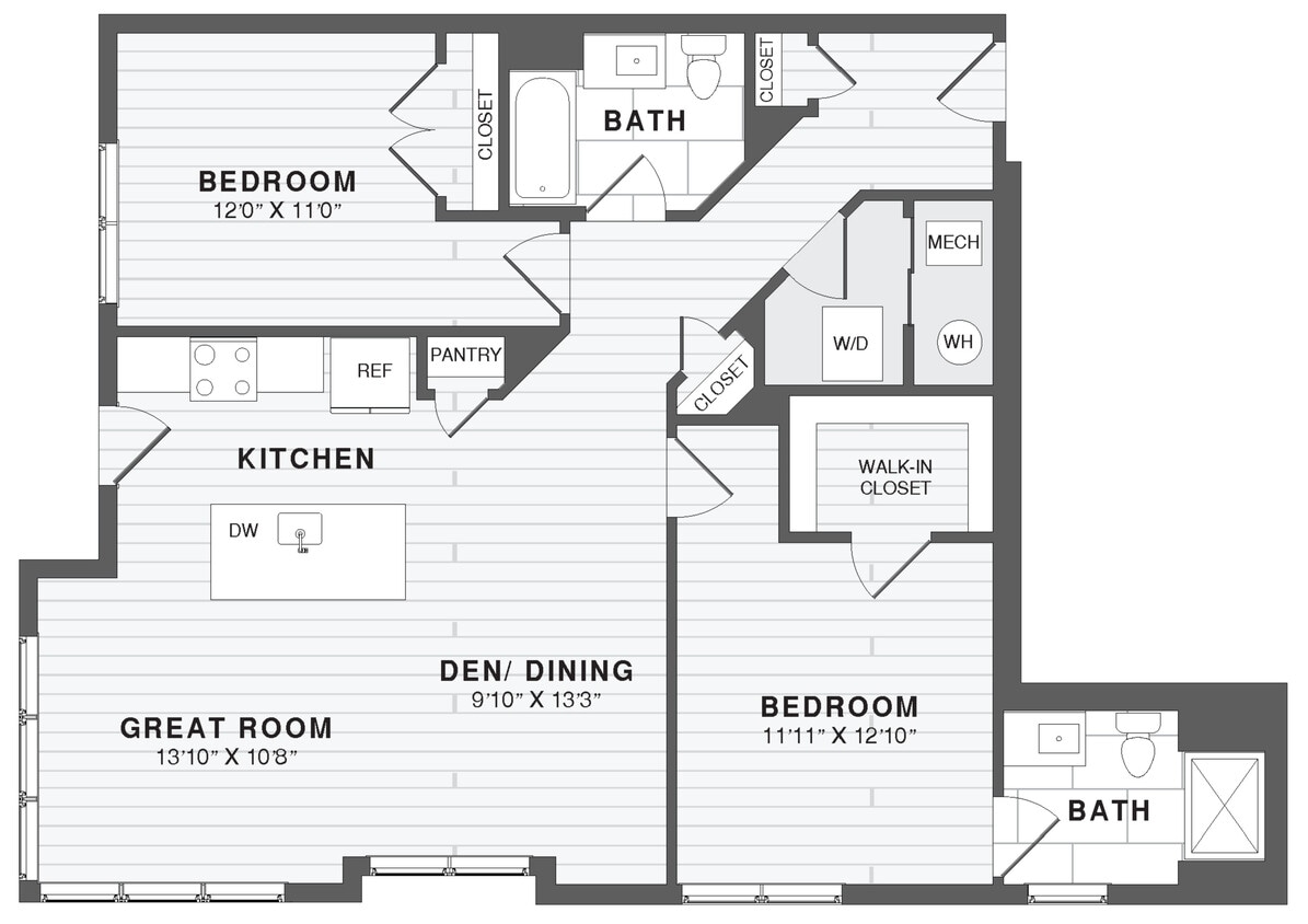 Floor Plan - 2 Bed/2 Bath-B5