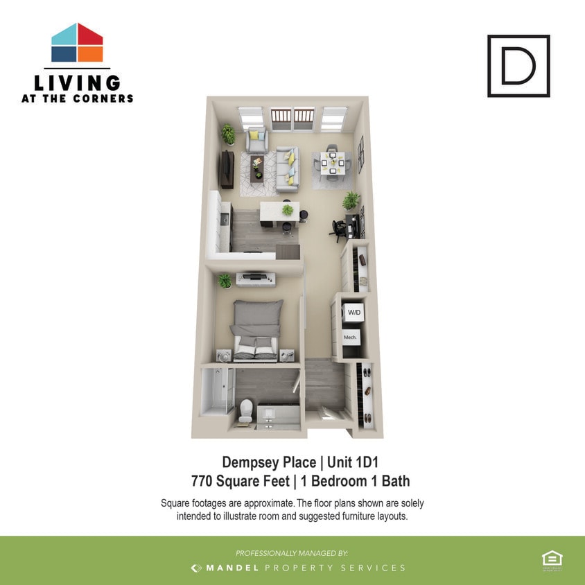 Dempsey Place Unit Style 1D1 - 1D1