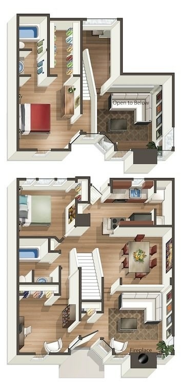 C1_3Bed_2Bath_1200 sq ft - C1 - 3 Bedroom, 2 Bathroom
