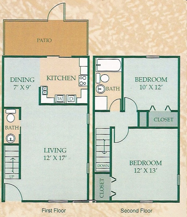 2BR/1.5BA - 21H (no w/d)