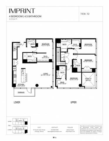Floor Plan - Four Bedroom A Duplex Terrace