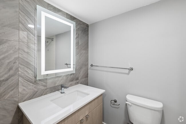 The Rise - 2BR, 1BA - 740SF - Bathroom - Up House