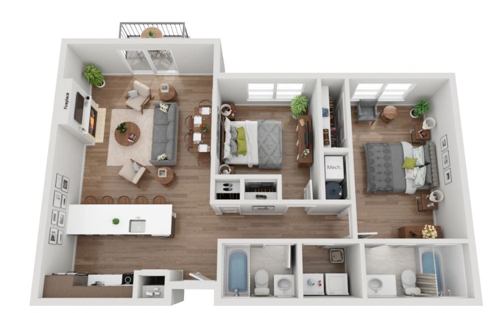 2 Bedroom 2 Bathroom - 2 Bedroom 2 Bathroom