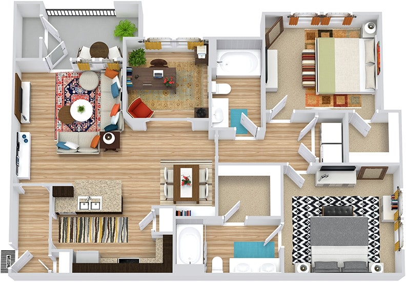 Floor Plan - Brazos with Study