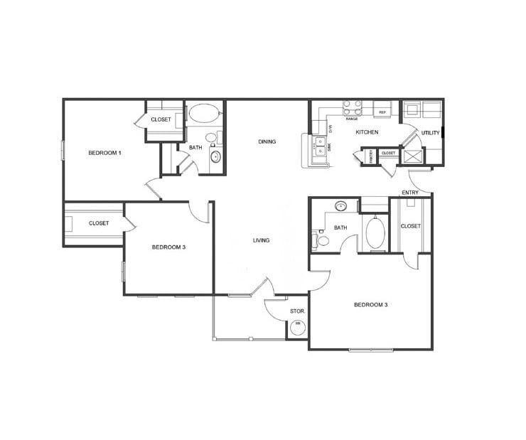 Floor Plan - C1 (Traditional)
