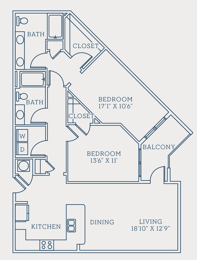 Circa Uptown - C2 - 2 Beds - 2 Baths - 1185 Sq. ft. - C2