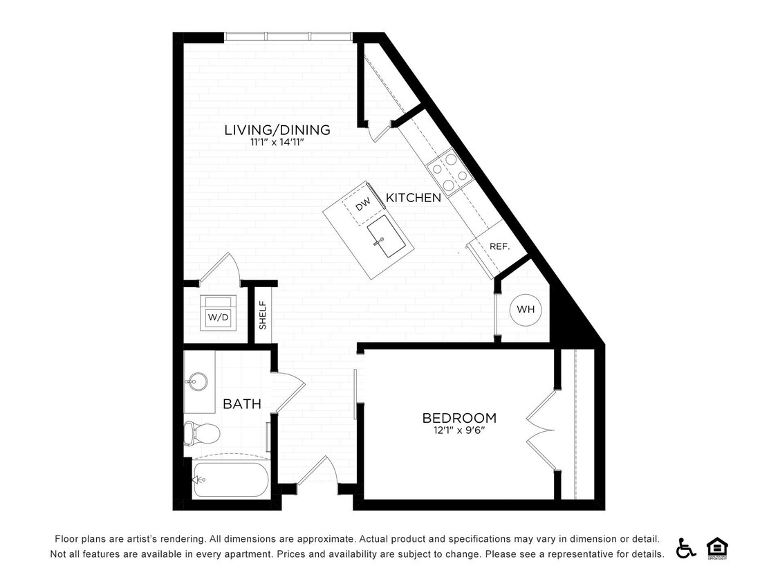 Floor Plan - 1C-2 l 665 SF