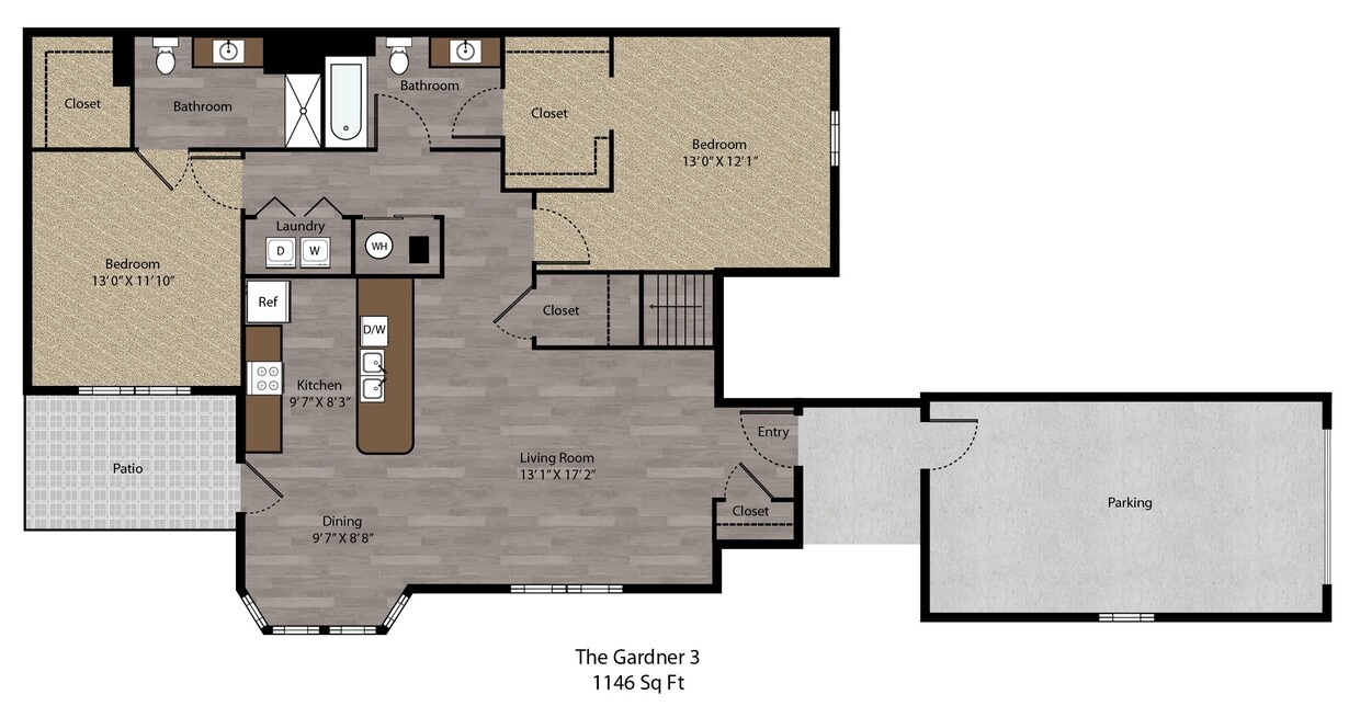 Floor Plan - The Gardner 3