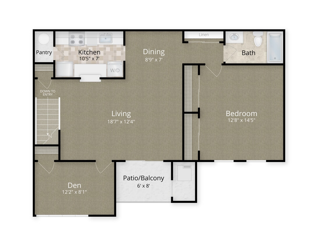 Dogwood - 1 Bedroom/1 Bath - 1 Bed + Den x 1 Bath - Dogwood