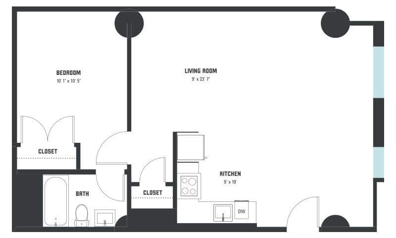 Floor Plan - A15 One Bedroom