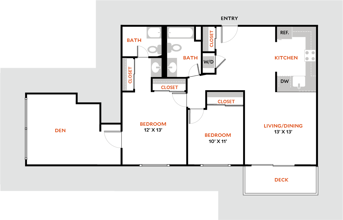 Floor Plan - Plan 2D with Den