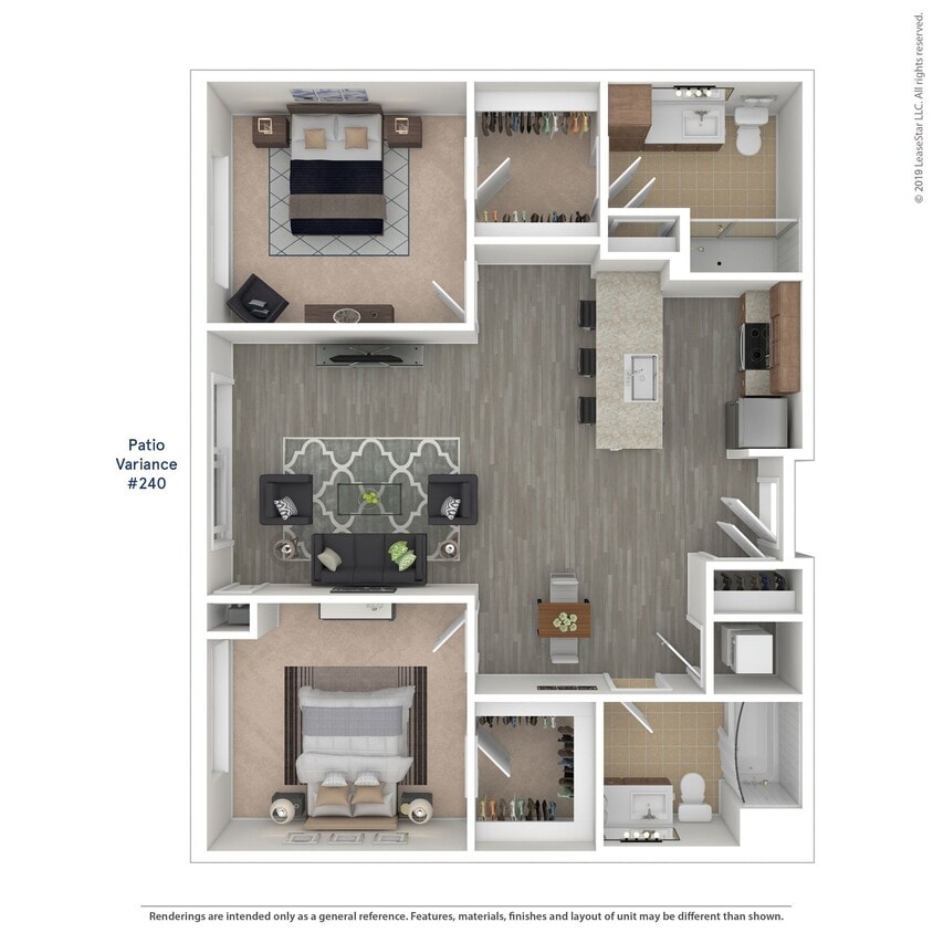 Floor Plan - C02 - 2 bed/2 bath