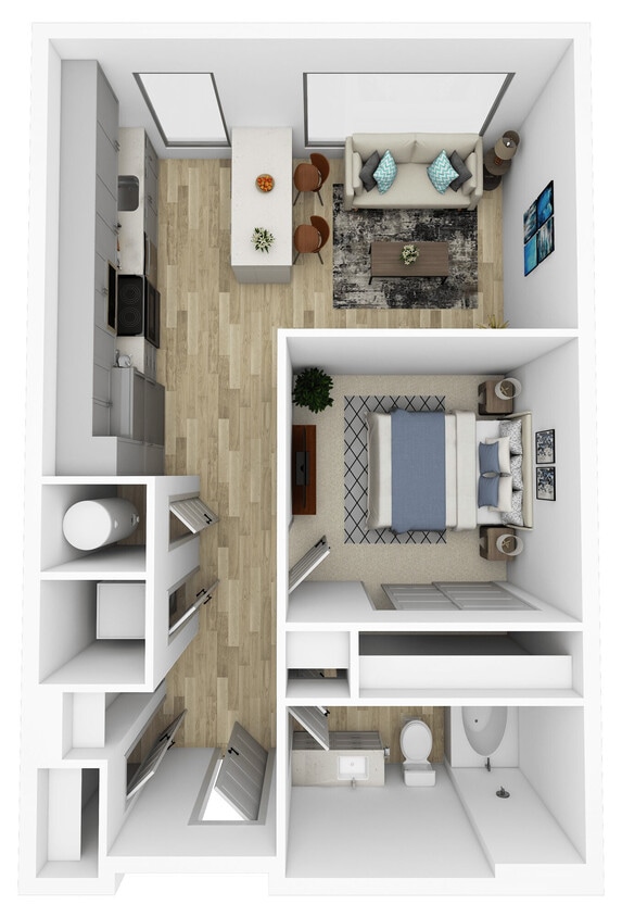 Alpha floor plan Ascend at Pena Station - Alpha