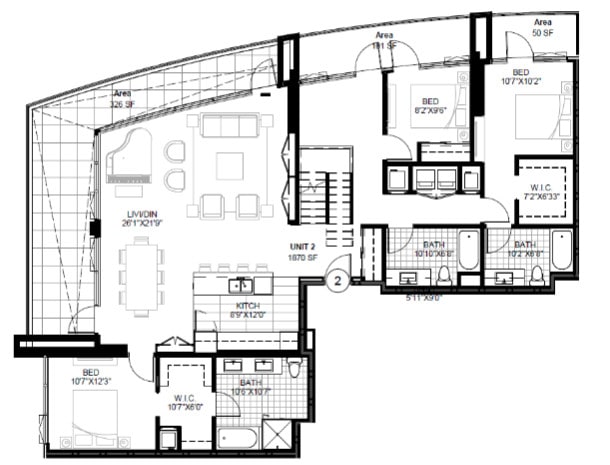 Floor Plan - SPIRE 3J
