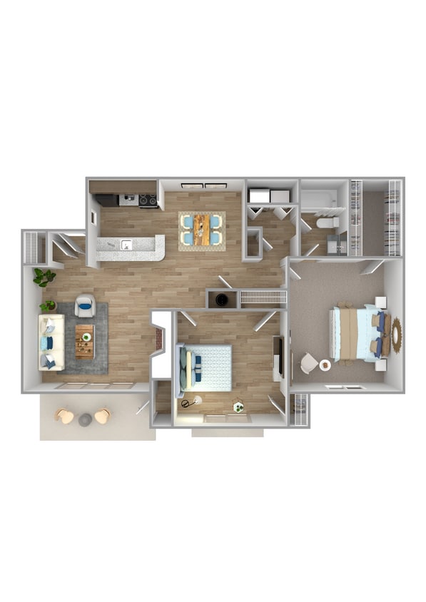 B1 (2).jpg - B1 - 2 Bedroom, 1 Bathroom