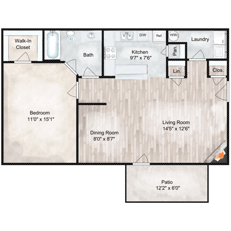 1x1x850_522320.png - 1 Bed 1 Bath