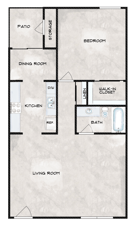 Floor Plan - 1x1