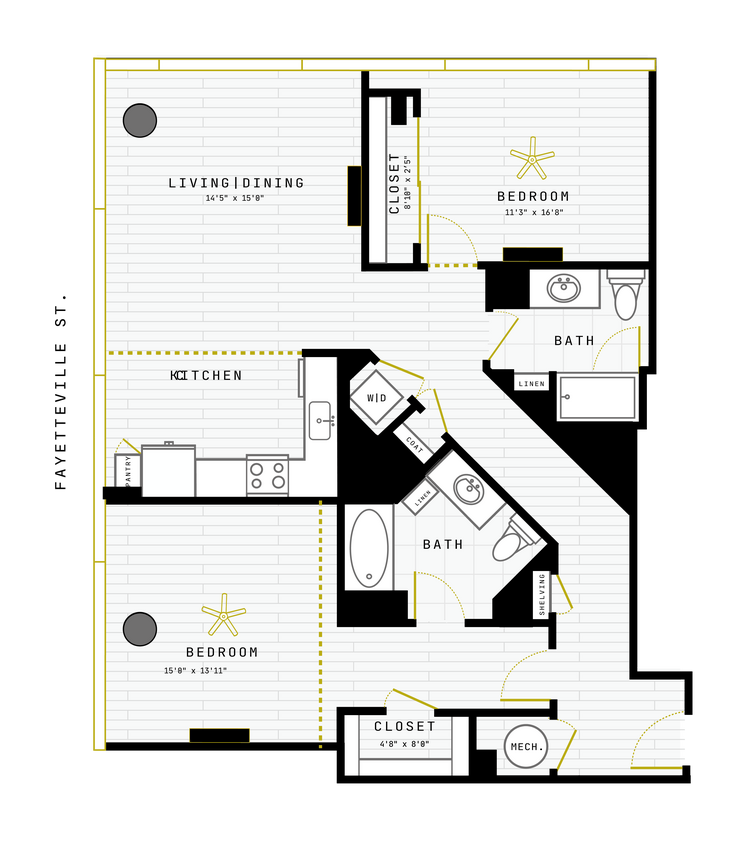 Floor Plan - 2 Bed/2 Bath-2BR-19