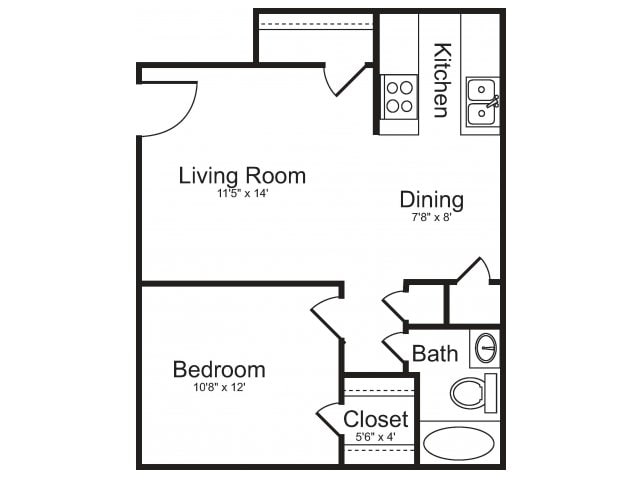 1BR/1BA - A1