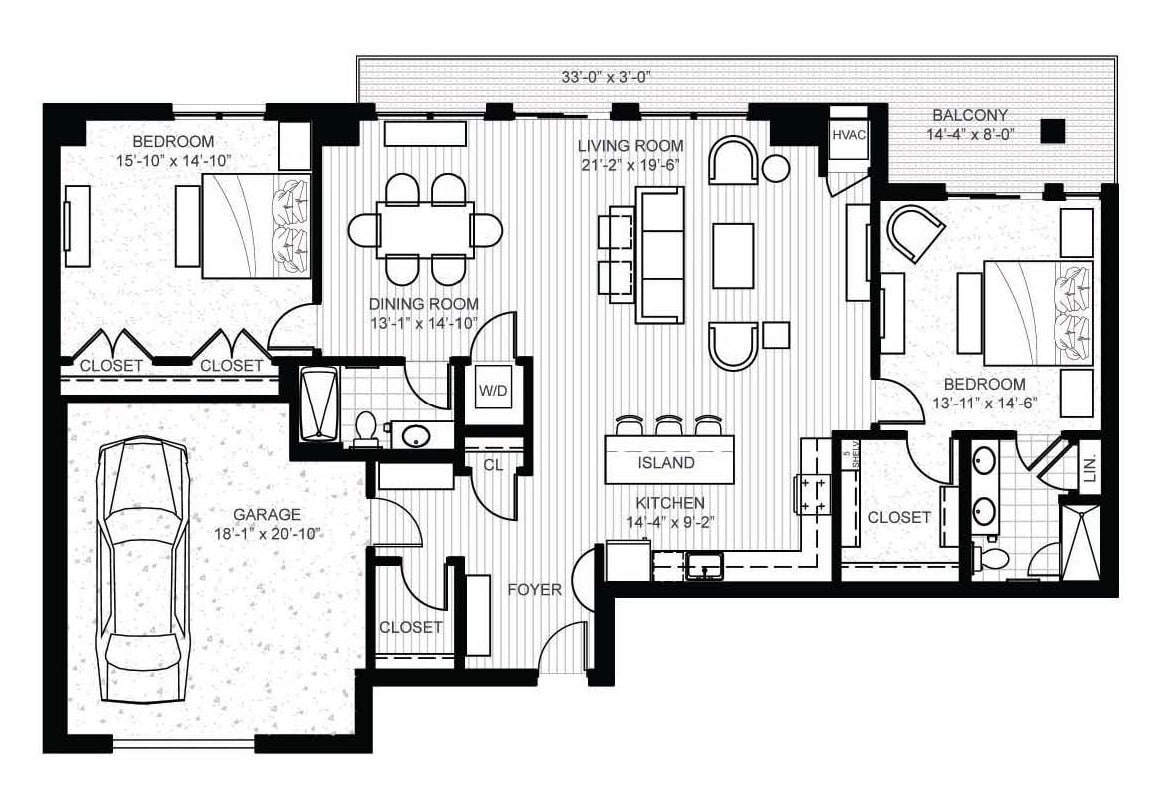 Ellipse on Excelsior and E2 - Ellipse - Carriage House - 2 Beds - 2 Baths - 1651 Sq. ft. - Ellipse - Carriage House