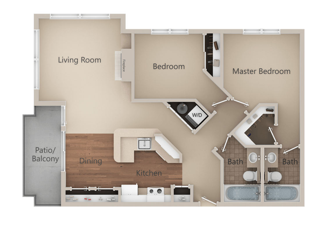 Floor Plan - 2X2-Metropolitan