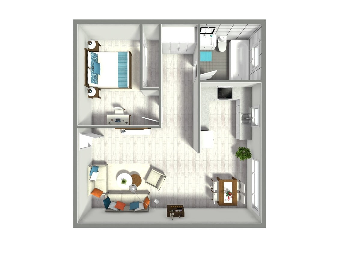 Floor Plan - 1 bedroom 1 bath