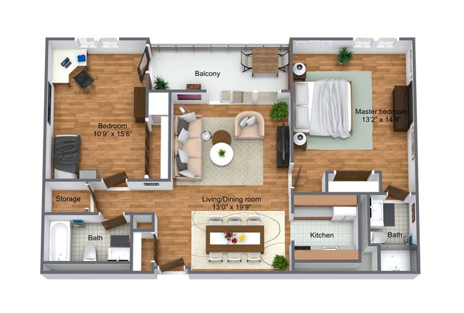 2BR/2BA - Kensington Place Apartments