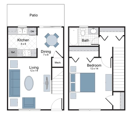 Capri - 1x1 (Townhome)