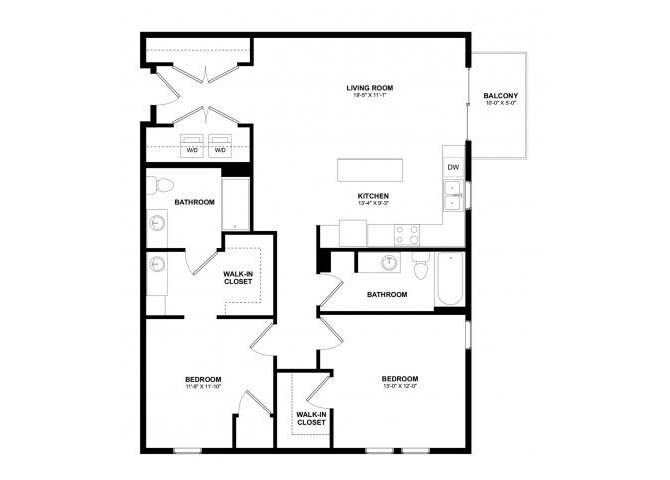 Floor Plan - 2x2¼ A