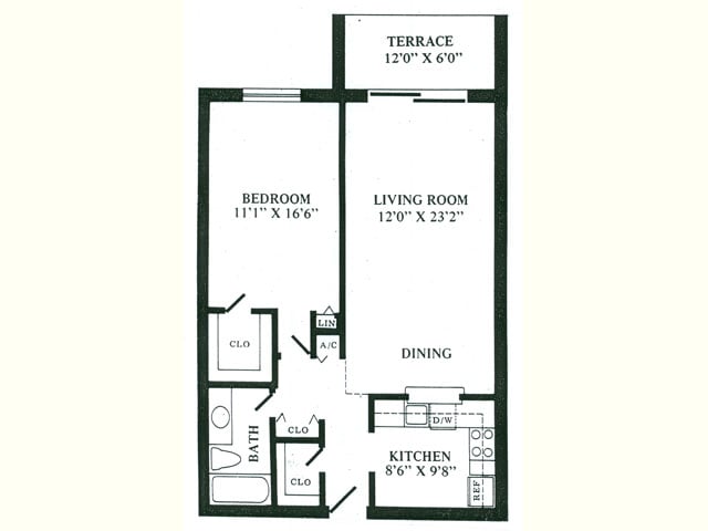 1 Bedroom 1 Bathroom - A