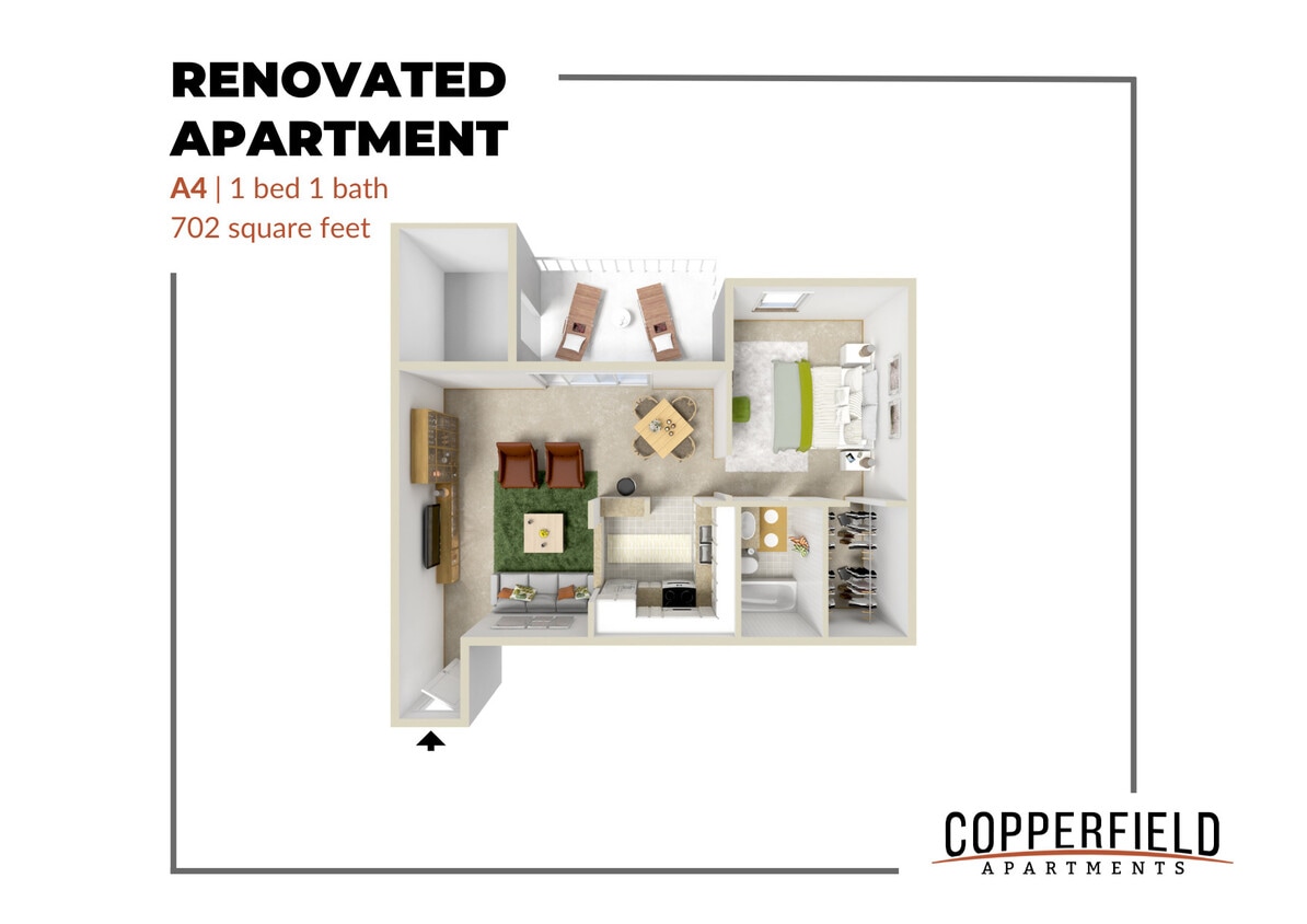 Copperfield Apartments - A4 Renovated - A4 Renovated