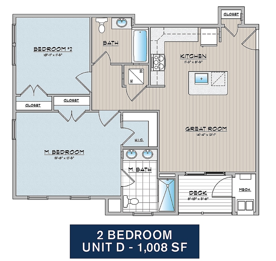 Franklin Square Phase 2, 2 Bedroom With 2 Bathroom - 2 Bedroom2 Bathroom 1st