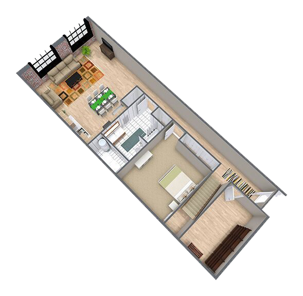 Floor Plan - 1 Bed 1 Bath S