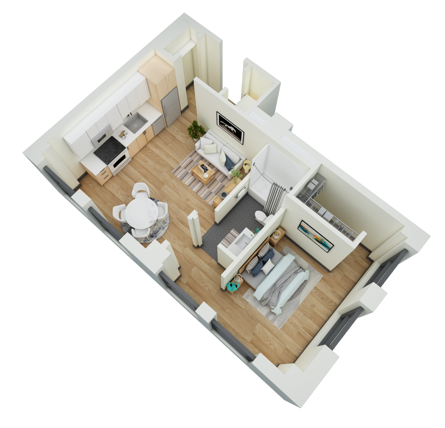 1 Bedroom, 1 Bath- C - 1 Bed 1 Bath-C