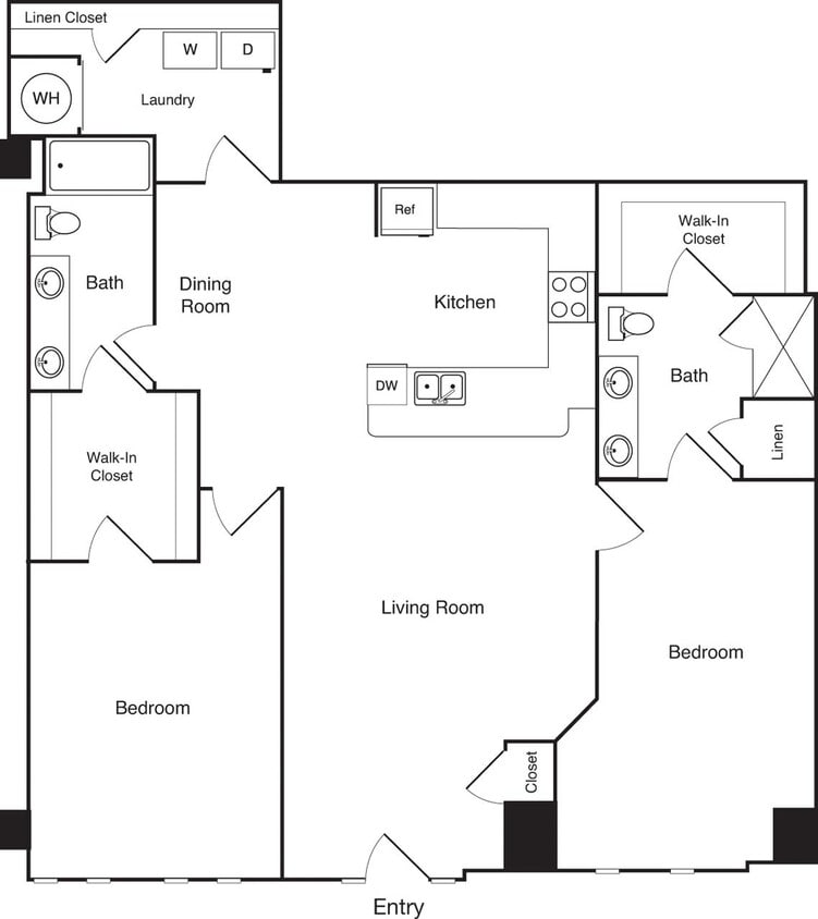 Floor Plan - 2 Bedrooms B3