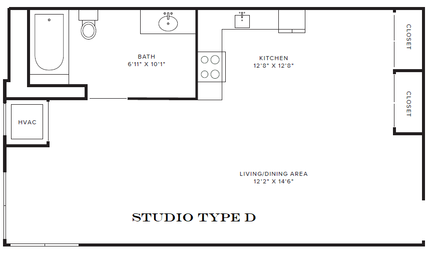 Floor Plan - Studio Type D