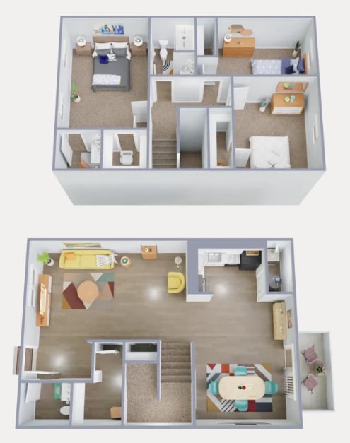 Floor Plan - 2 Bedroom Townhouse Fully Upgraded