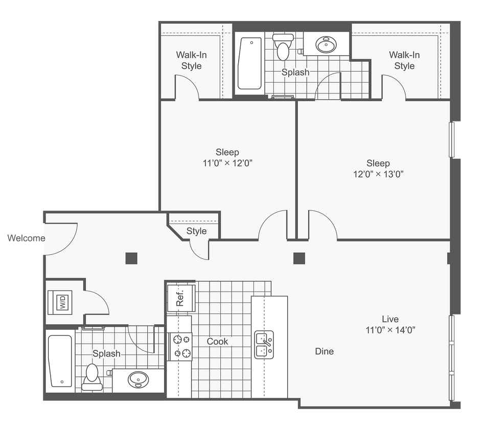 Thor | 2-Bedroom Floorplan - Thor