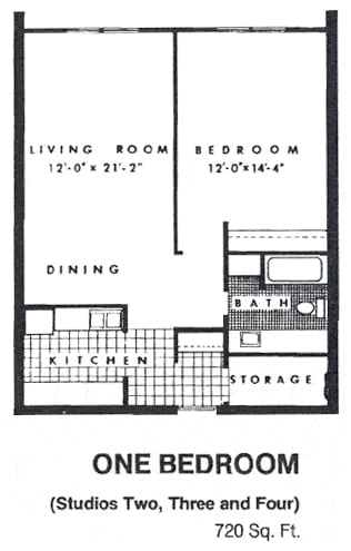 1BR/1BA - 1 Bedroom