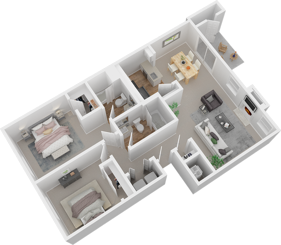 lakeview-village-3d-fp-3_v04 (1) (1).png - Two Bedroom, Two Bath