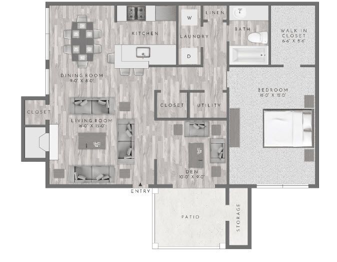 Floor Plan - A2 - 1X1D
