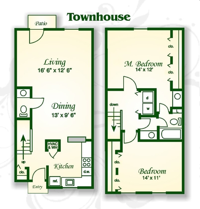 2BR/1.5BA - The Juniper Townhouse