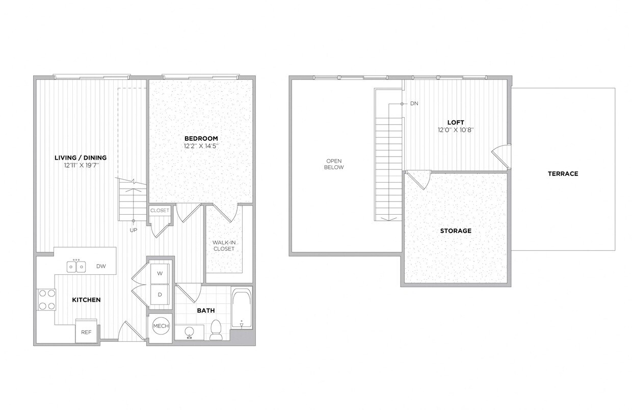 Floor Plan - 1 Bedroom Loft