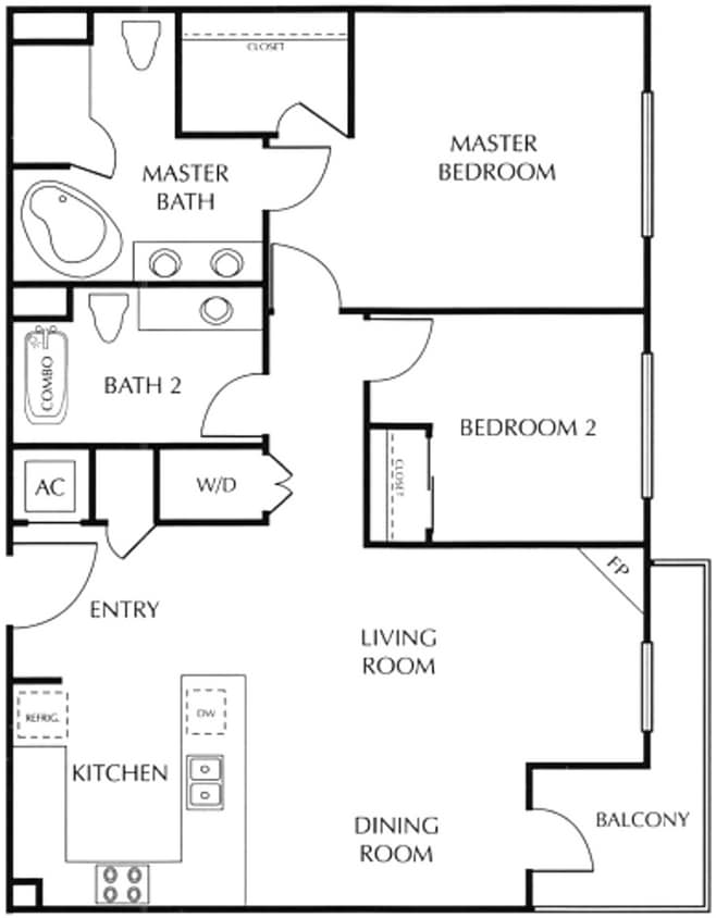 Floor Plan - 2x2F-1176